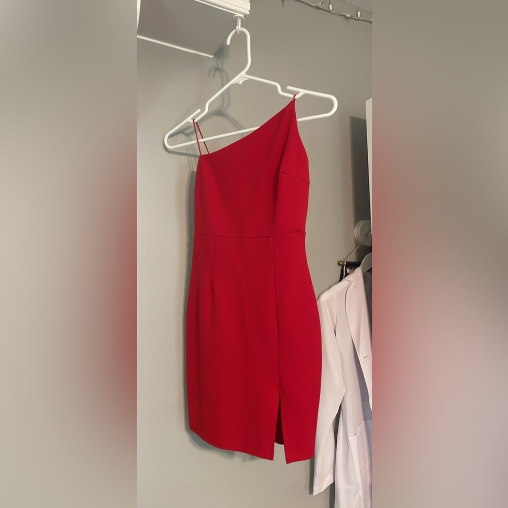 Showpo Red Asymmetrical Cocktail or homecoming Dress